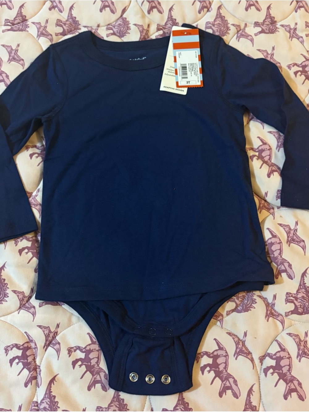 Cat & Jack size 3t Navy Blue Long-Sleeve Bodysuit One-Piece